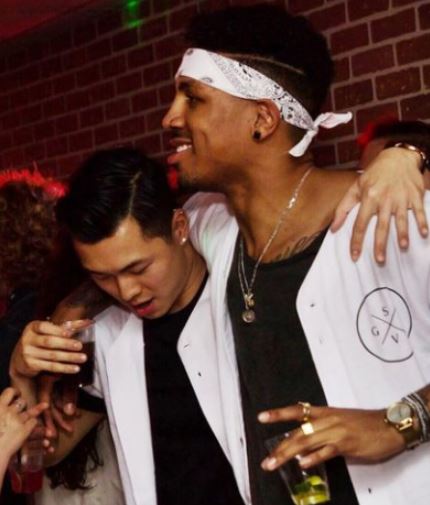 Dom Gabriel with his friend